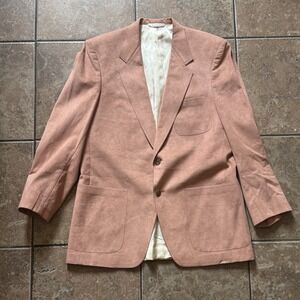Doncaster Blazer Men's 40R Ultra Suede"Dusty Pink" Sport Jacket Vintage